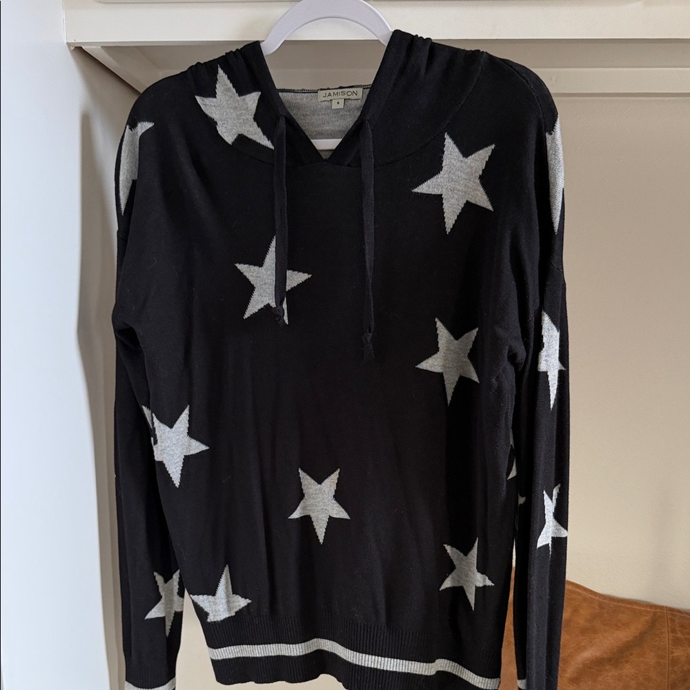 Black Star Pattern Hoodie